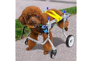 LetPetRun Four-Wheeled Adjustable Dog Wheelchair, Lightweight Mobility Bicycle Trailer for Disabled Pets, Easy to Assemble, Supports Walking and Exercise