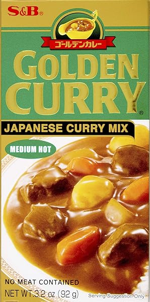 S&B, GOLDEN CURRY JAPANESE CURRY MIX, MEDIUM HOT, 3.2 OZ