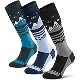 YESWEL Merino Wool Ski Socks For Men & Women, Skiing, Snowboard, Hunting, Over The Calf Winter Warm Socks, 2/3 Pack