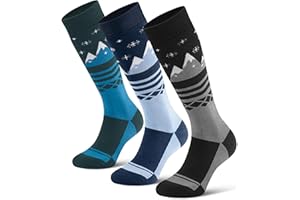 YESWEL Merino Wool Ski Socks For Men & Women, Skiing, Snowboard, Hunting, Over The Calf Winter Warm Socks, 2/3 Pack
