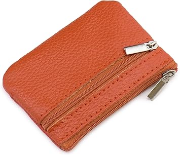 Amazon Co Jp Nexary 革 レザー 小銭入れ コインケース 2ポケット キーリング付き オレンジ シューズ バッグ