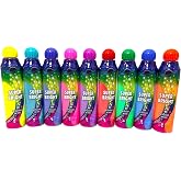 Dab-O-Ink SUPER BRIGHT - 4 oz. - Fluorescent Bingo Daubers, Multi-Color Rainbow Set, 9 Pack