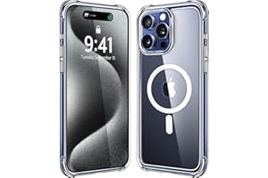 Mkeke for iPhone 15 Pro Max Case Clear [Compatible with Magsafe][Military-Grade Protection][Not-Yellowing] Magnetic Phone Case 2023 Clear