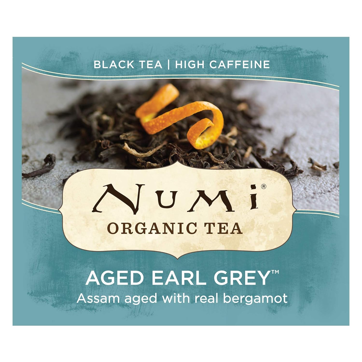 Numi Organic Tea Aged Earl Grey, 100 Count Box of Tea Bags