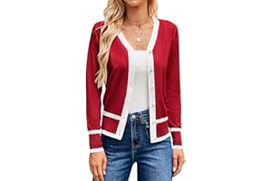 GRACE KARIN Womens Cardigan Sweaters Lightweight Long Sleeve Cropped Cardigan Fall Fashion Outfits Clothes Striped Shrug