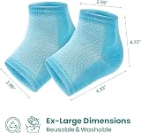 Welnove Moisturizing Heel Socks Aloe Vera Gel Lining 2 Pairs Extra Large view 4