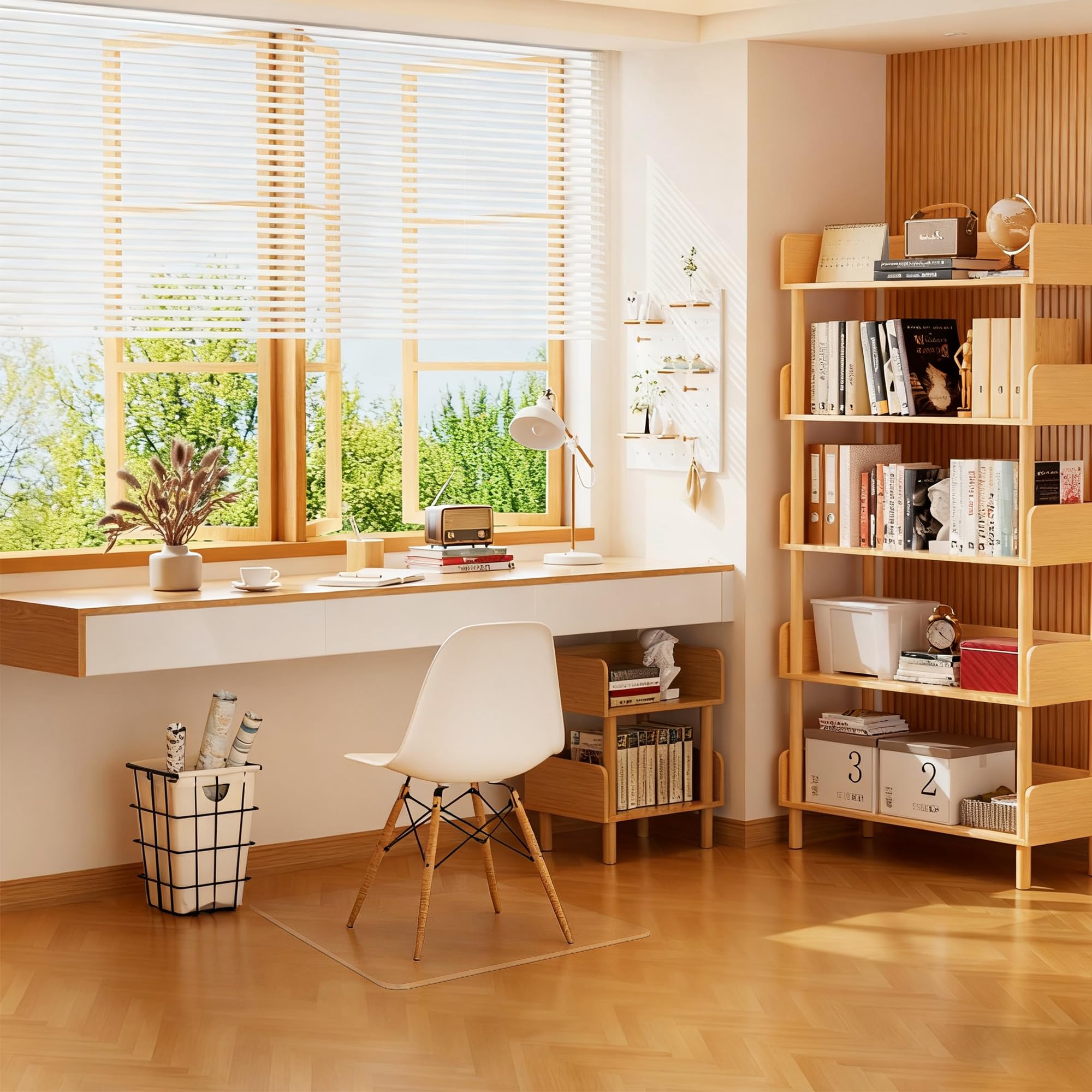 Photo 1 of 20"X24" Office Chair Mat for Hardwood Floors,Chair Mat Smooth Glide Slip Resistant Under Desk Hard Wood Floor Protector,Plastic Computer Chair Mats for Rolling Office Chairs,Not for Carpet