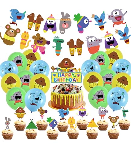 Hey Duggee Luftballon-Set – 2x 18 Zoll Runde Ballons + 1x 25 Zoll Riesen-Folienballon, Perfekt Für Kindergeburtstage