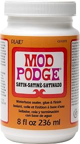 Mod Podge CS11272 8 oz Satin Waterbase Sealer Glue Finish Clear view 2