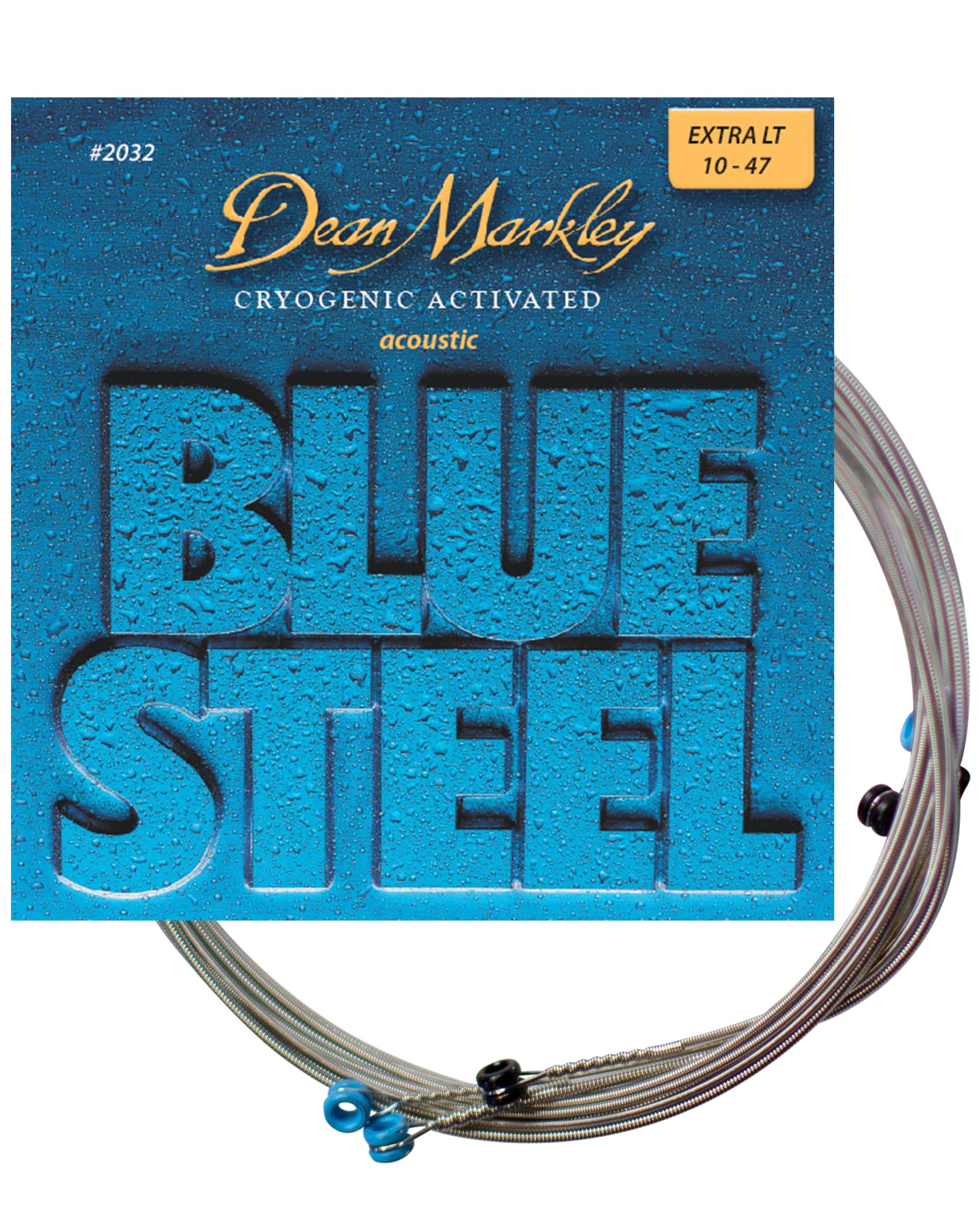 Dean Markley 2032 .010 - .048 Blue Steel Cryogenic X-Large Acoustic Guitar Strings