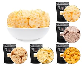 CrackersCompany 5in1 'Chips&Cracker' Set in ZIP Beuteln, 1x Tex Mex Mexicana, 1x Multigrain Pepper Cracker, 1x Corn Tube Mini