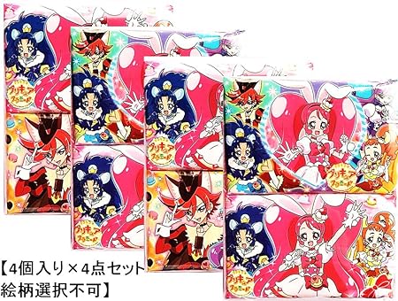 Amazon キラキラ プリキュアアラモード キャラクター 水に流せる 柄入り ミニポケットティッシュ 4個入りパック 4点セット サンスター ティッシュペーパー