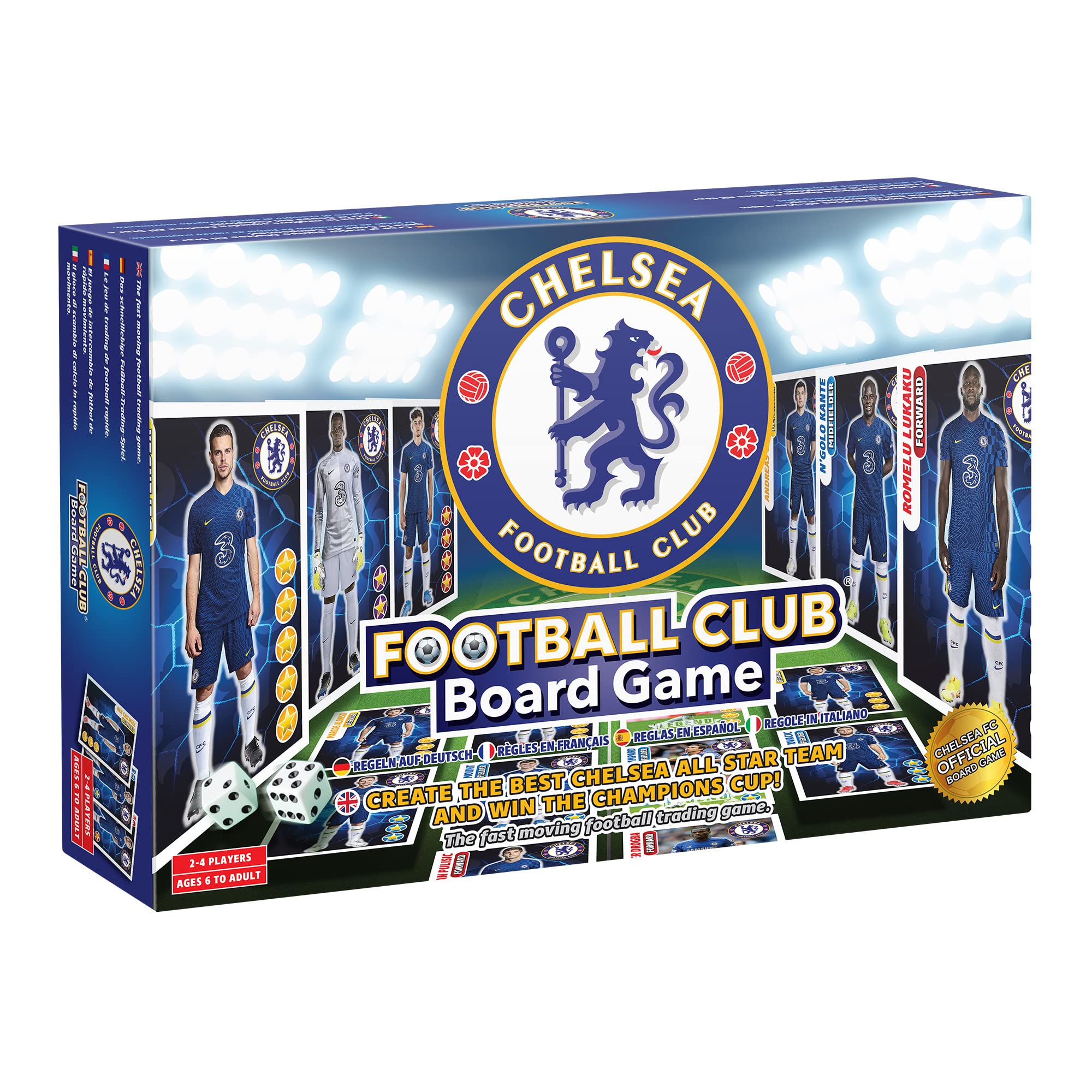 Official Chelsea Football Club Board Game By Football Billionaire | Family Board Games for Kids and Adults | Ages 6+| A Trading & Family Strategy Board Game for 2-6 Players as Seen on Dragon's Den — image 1