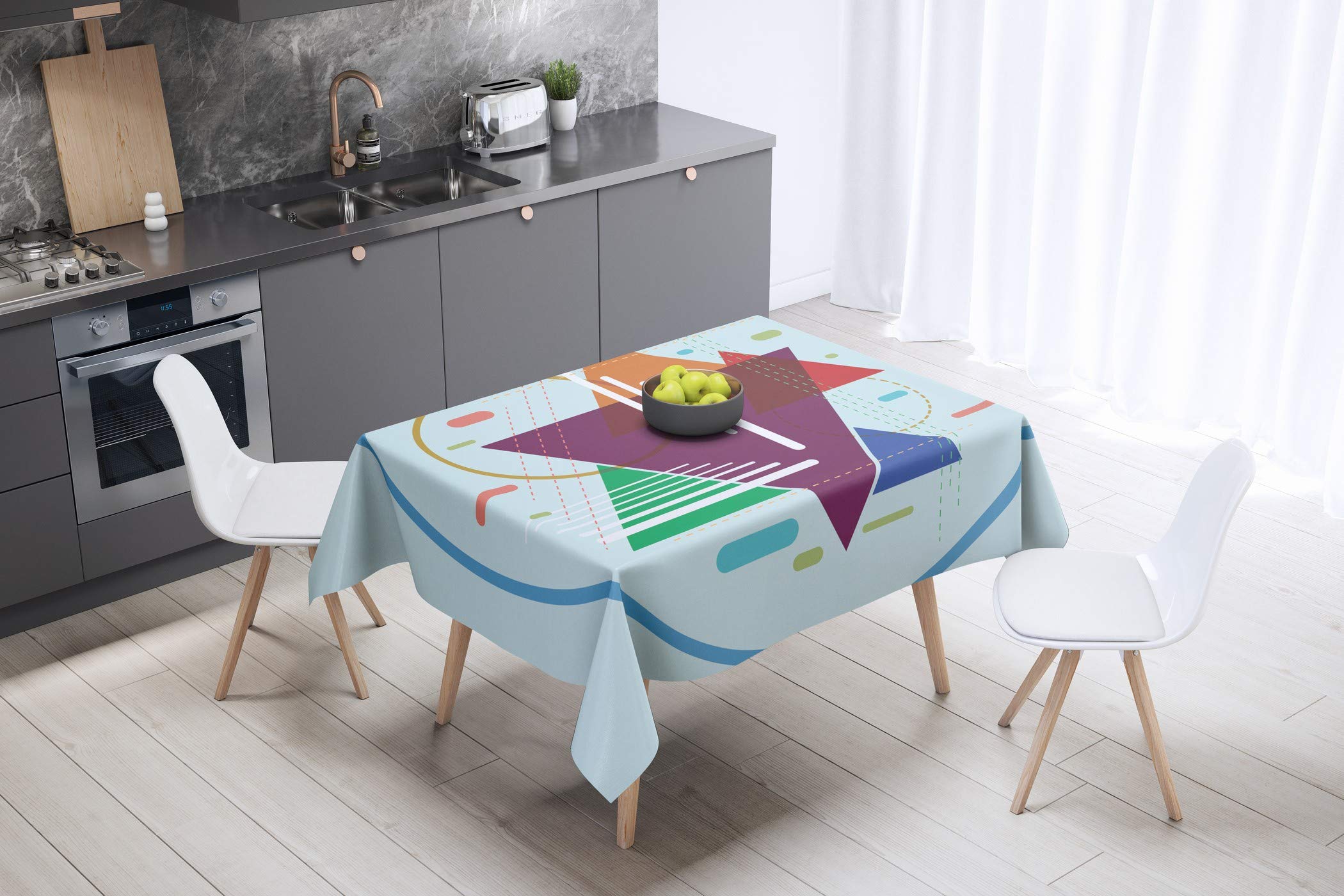 Bonamaison Kitchen Decoration, Tablecloth, 140cm x 140cm - Designed and Manufactured in Turkey