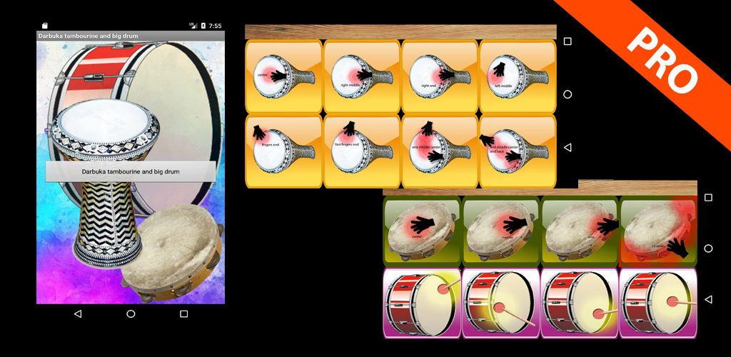 Darbuka  tambourine and big drum PRO