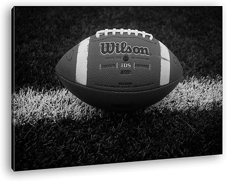 Football Sur La Ligne De Jeu Effet Noir Blanc Comme Impression