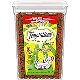 TEMPTATIONS Mix-Ups Cat Treats, Catnip (Chicken, Catnip & Cheddar Flavour), 454g Tub