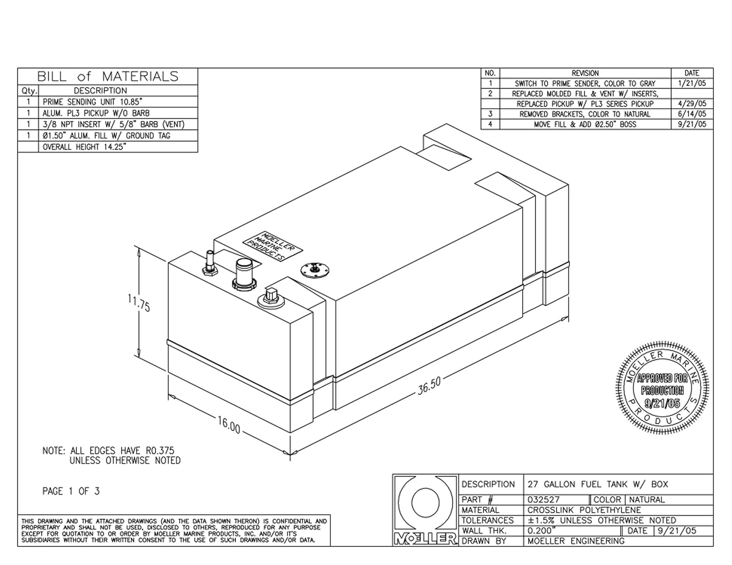 Amazon.com : Moeller Marine Below Deck Permanent Fuel Tank (27-Gallon,  36.5" x 16" x 11.75") : Boat Fuel Tanks : Sports & Outdoors