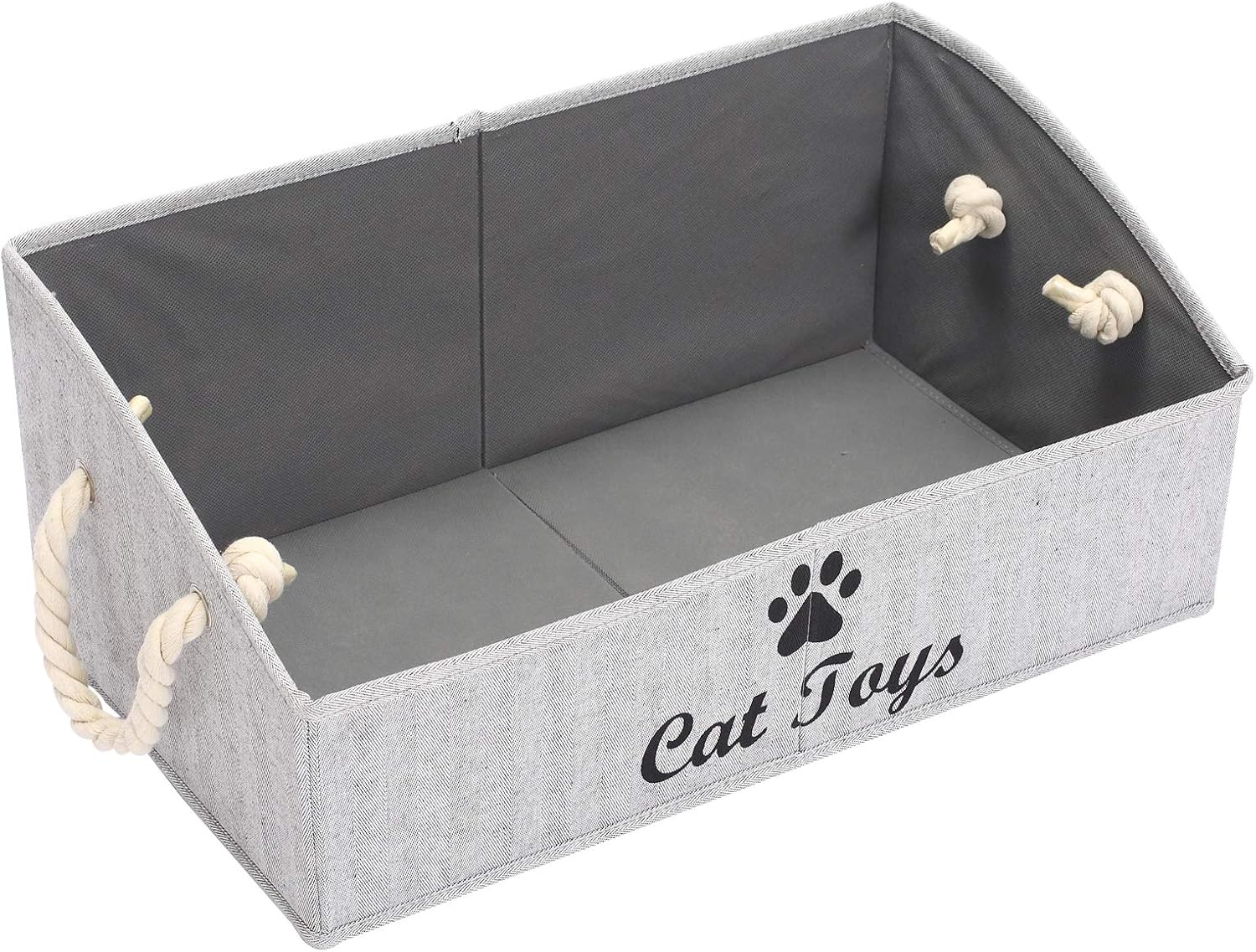Large Cat Toys Storage Bins Foldable Fabric Trapezoid Organizer Boxes