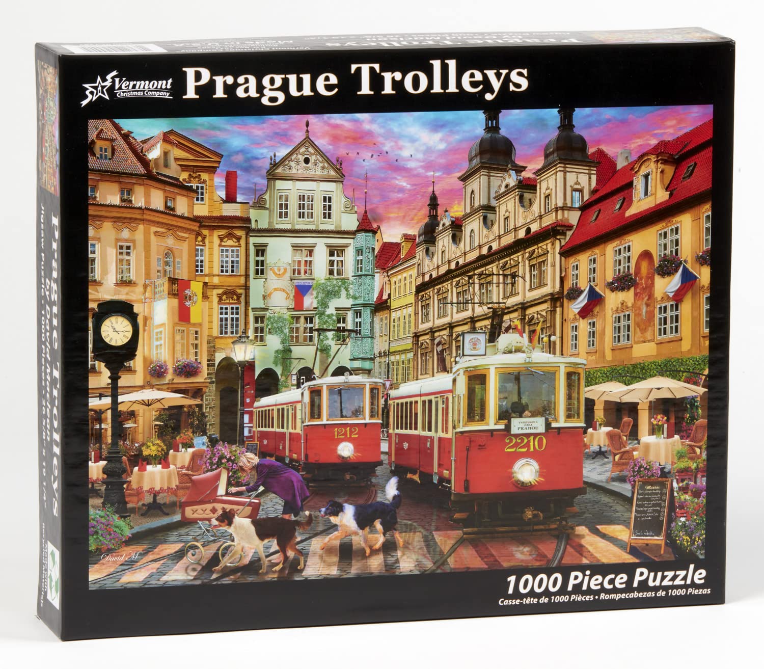 Vermont Christmas Company Prague Trolleys Jigsaw Puzzle 1000 Piece