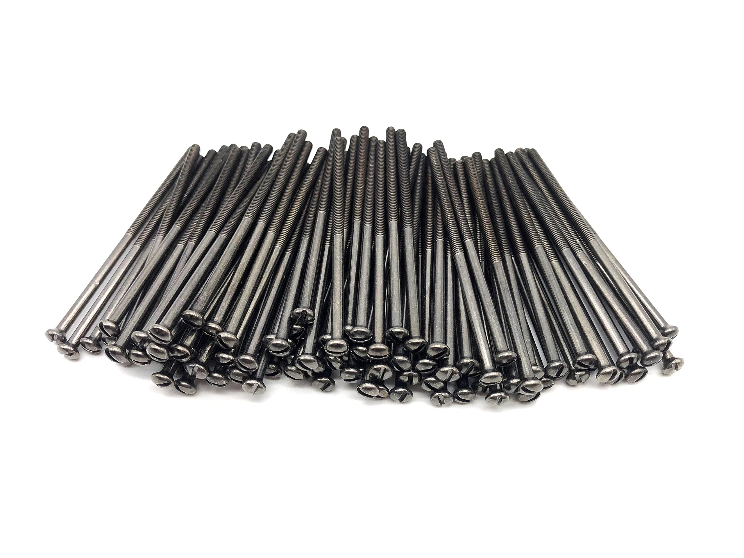 M3.5 Black Nickel Electrical Socket Screws, 75mm, For Switches, Light Switch, Plug Sockets, 3.5mm x 75mm, (100)