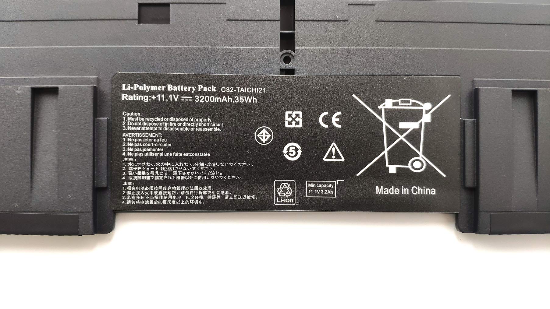 Photo 1 of Binger New C32-TAICHI21 Replacement Laptop Battery Compatible with ASUS Taichi 21 21-DH51 21-DH71 21-UH51 11-Inch Convertible 2in1 CKSA332C1-11.1V 35Wh/3200mAh
