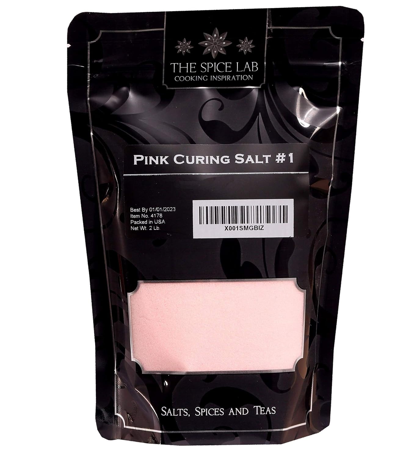 The Spice Lab Curing Salt #1 ( 1 Pound) Pink Curing Salt for Meat ( Prague Powder 1 ) "6.25% Sodium Nitrite AKA "Insta Cure" for Game, Sausage, Bacon, Ham and Jerky Seasoning and Cure : Grocery & Gourmet Food
