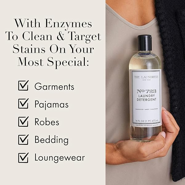THE LAUNDRESS NO. 723 LAUNDRY DETERGENT, ROSE INSPIRED SCENT, CONCENTRATED LAUNDRY DETERGENT LIQUID, TOUGH ON STAINS, NO. 723 SCENT, 16 OZ.