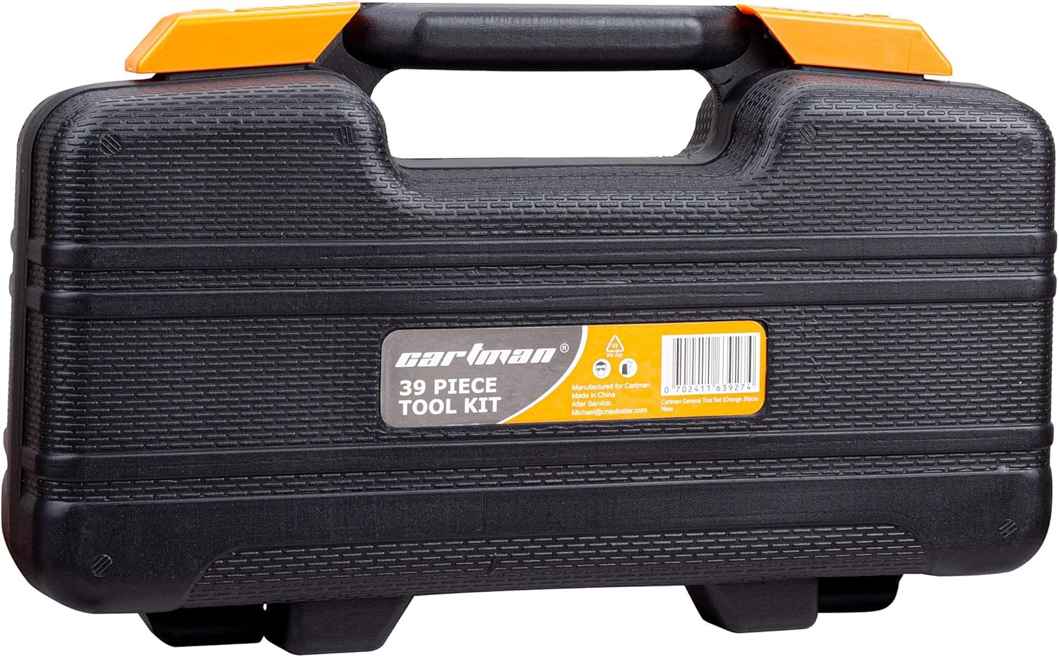 CARTMAN Orange 39-Piece Tool Set - General Household Hand Tool Kit with Plastic Toolbox Storage Case: Automotive