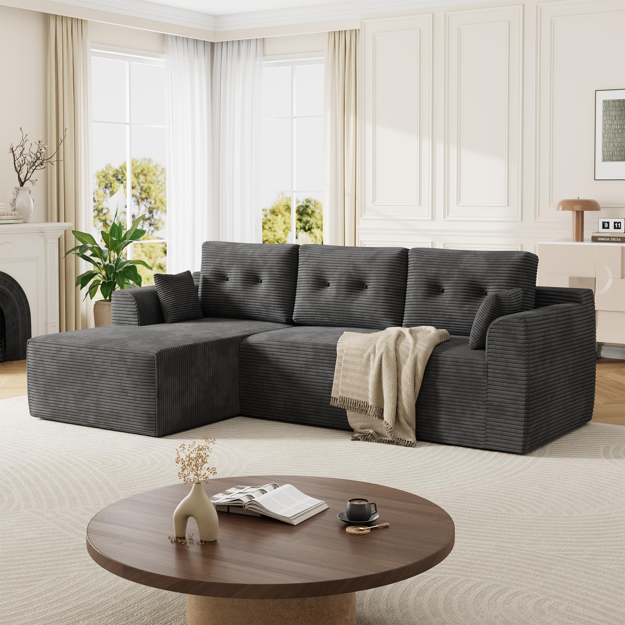 Photo 1 of ***PARTIAL SET/ONLY CONTAINS SECTION OF COUCH**

Modular Sectional Sofa with Deep Deat, 105'' Cloud Couch Sectional with Oversized Chaise, Soft Couch Sofa Bed for Living Room, No Assembly Required
