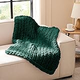 L'AGRATY Chunky Knit Blanket Throw - Soft Chunky