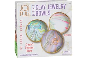 JOiFULi Make Your Own Clay Jewelry Bowls Arts and Crafts Kit for Girls Kids Ages 8 9 10 11 12 Years Old