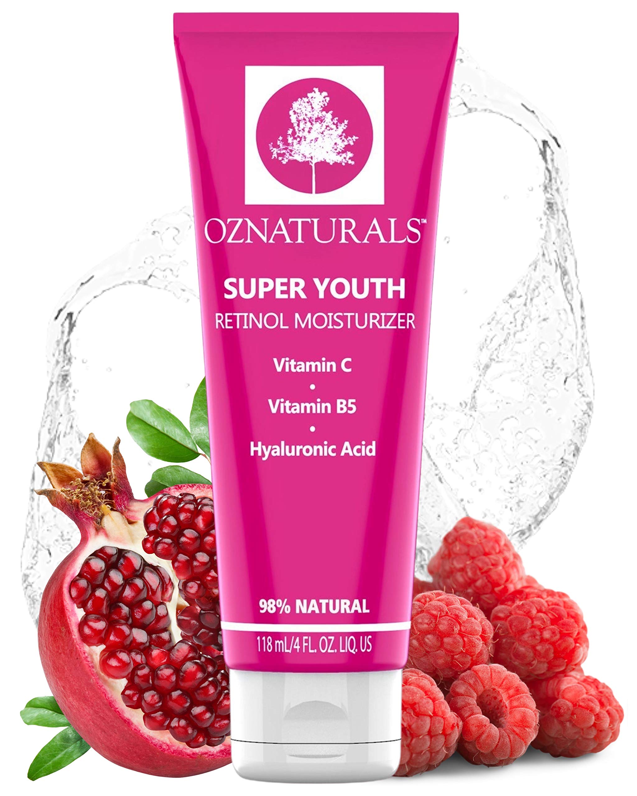 OZNaturals Face Moisturizer Retinol Cream Super Youth Anti Aging