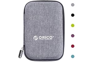 ORICO Hard Drive Case 2.5inch External Drive Storage Carring Bag for WD My Passport Element, Seagate, Toshiba, Samsung T5 2.5
