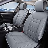 INCH EMPIRE Car Seat Cover-Water Proof Synthetic Leather Cushion Front and Back Universal Fit for Most of Sedan SUV Truck Hat