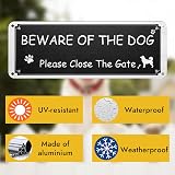 Svalor Beware of The Dog Sign 2 Pack Aluminium 3.5x9.8 inches Rustproof UV view 5