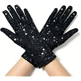 Vikodah Kids Shining Sequins Gloves, Girls Boys Costume Gloves for Halloween Birthday Party Handwear Dance