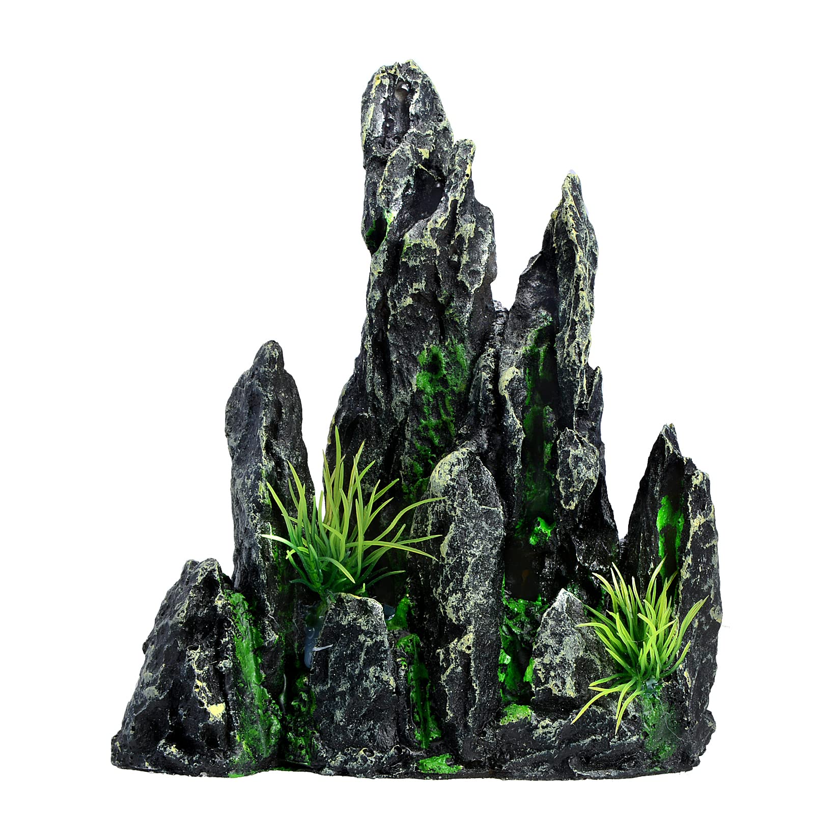 Uotyle Aquarium Decoration - Polyresin Stone Rocks, Large Fish Tank Ornaments (14 * 7 * 16 cm)