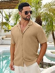 HOTake Men's Summer Beach Vacation Shirts Casual