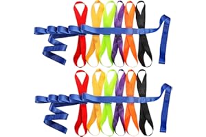 Okllen 2 Pack Children's Safety Walking Ropes with 12 Colorful Each Handles, Outdoor Daycare Rope for Preschool Daycare Teacher, Nursery, Kindergarten, 1 Rope Up to 12 Kids and 2 Adults Use