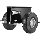 Drywall Cart - Lumber, Wood Paneling, and Plywood Carrier Holds up to 600lbs - Door Dolly with 10-inch Inflatable Wheels by Pentagon Tools (Black)