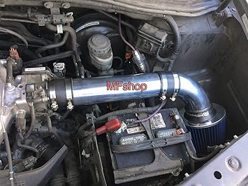 Amazon Com Performance 2pc Design Air Intake Filter System For 2004 2005 2006 Acura Mdx With 3 5l V6 Engine Black Accessories With Blue Filter Automotive