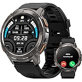 AMAZTIM Tank T3 Smart Watches for Men, Rugged Full Metal Body, 5ATM &amp; IP69K | 1.43" AMOLED, Bluetooth Call, 170+ Sports Modes, Heart Rate, SpO2 Monitor, Sleep Tracking, Compatible with iPhone and Android