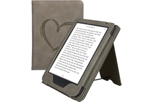 kwmobile Case Compatible with Kobo Clara BW/Colour Case - Cover for eReader with Magnetic Closure - Grey