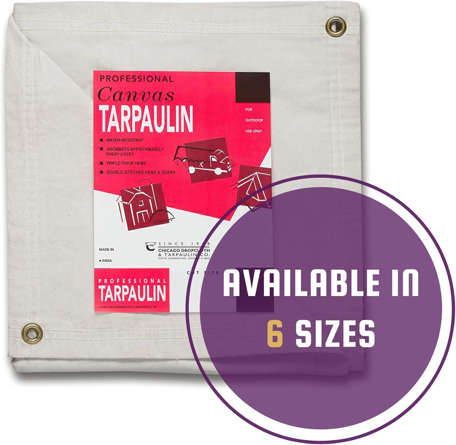 White Canvas Tarpaulin (12' x 14'), Tarps Amazon Canada