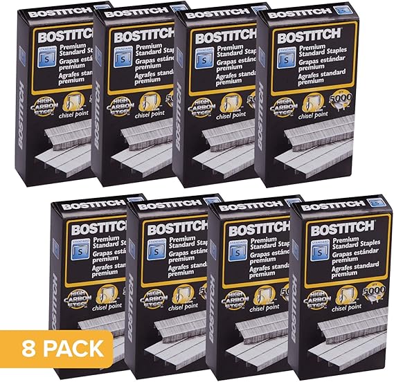 Bostitch Standard Staples, 1/4" Length, 5000 Per Box, 8
