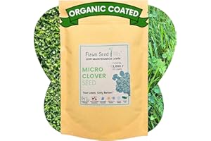 Flawn Seed Kits 8.8 oz Micro Clover Seed, Organic Coated, Eco-Friendly, Low Growing, Low Maintenance, Lawn Alternative, Kraft Zipper Pouch, Covers up to 2000 Sqft