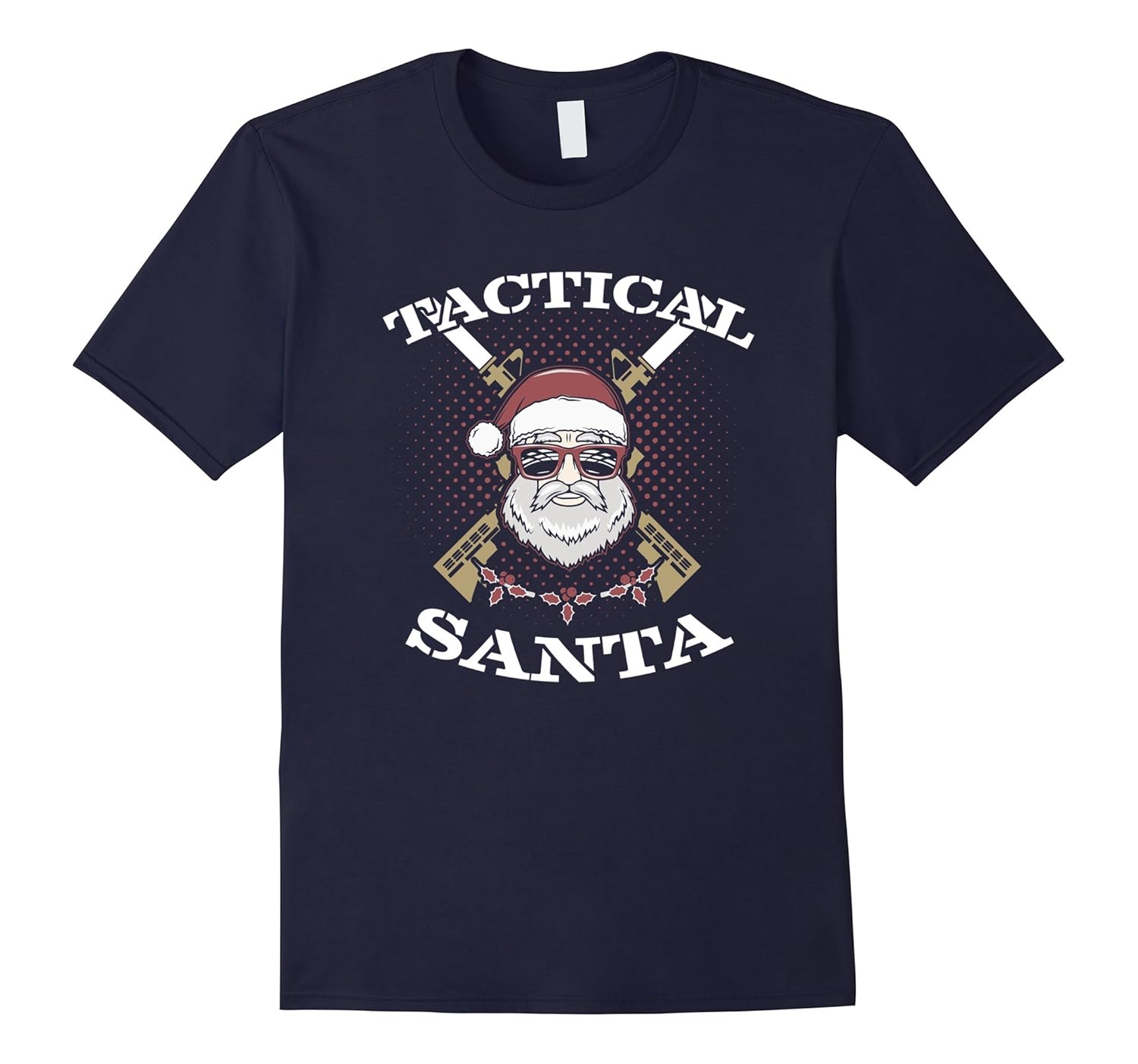 Funny Santa With Guns Ugly Christmas Sweater T Shirt-ANZ