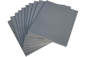 SACKORANGE 10 PCS 600 Grit 4.5 x 5.5 Inch Sanding Sponge Set, Wet or Dry Hand Sanding Sponges Sheet, Flexible Soft Foam Sand Block for Drywall, Corner Contour, Metal Wood