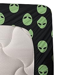 Ambesonne Alien Sheet Set, Supernatural Martiansal